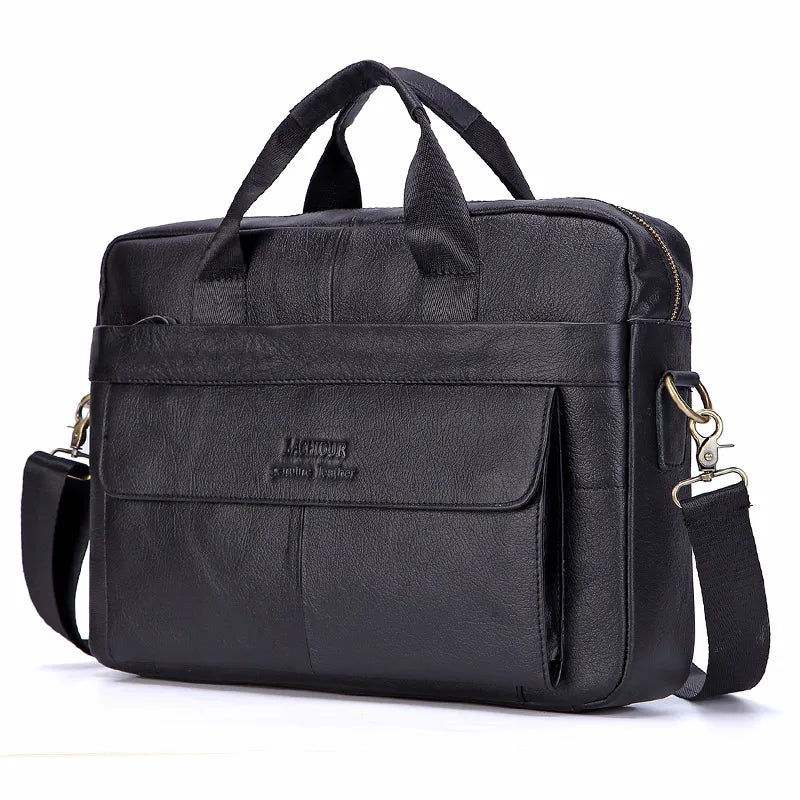 Men Genuine Leather Handbags Casual Leather Laptop Bags Male Business Travel Messenger Bags Men's Crossbody Shoulder Bag - Premium  from LACHIOUR Store - Just $169.99! Shop now at Handbags Specialist Headquarter