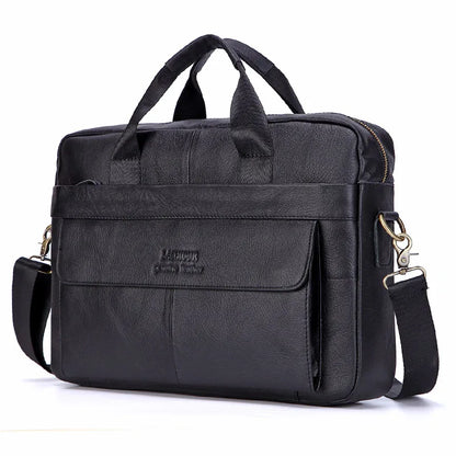 Men Genuine Leather Handbags Casual Leather Laptop Bags Male Business Travel Messenger Bags Men's Crossbody Shoulder Bag - Premium  from LACHIOUR Store - Just $169.99! Shop now at Handbags Specialist Headquarter