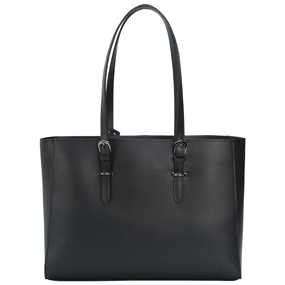High Quality Fashion Design Unisex Black Napa Full Grain Leather Shoulder Bag Genuine Leather Tote Bag for Women Handbags - Premium Tote Bag from Handbags Specialist Headquarter - Just $106.99! Shop now at Handbags Specialist Headquarter