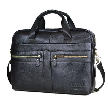 Men Genuine Leather Handbags Casual Leather Laptop Bags Male Business Travel Messenger Bags Men's Crossbody Shoulder Bag - Premium  from LACHIOUR Store - Just $169.99! Shop now at Handbags Specialist Headquarter