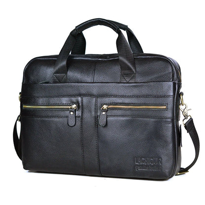 Men Genuine Leather Handbags Casual Leather Laptop Bags Male Business Travel Messenger Bags Men's Crossbody Shoulder Bag - Premium  from LACHIOUR Store - Just $169.99! Shop now at Handbags Specialist Headquarter