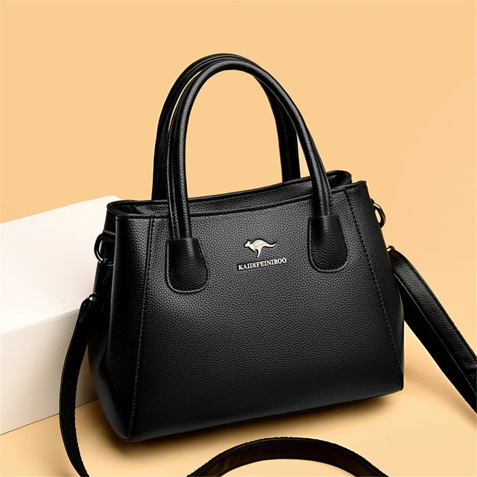 2 Layers Leather Luxury Handbags Women Bags Designer Handbags High Quality Small Casual Tote Bags For Women Shoulder Bag Winter - Premium  from eprolo - Just $71.32! Shop now at Handbags Specialist Headquarter
