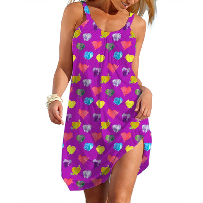 Women's Slip Dress Heart Shape Casual Beach Clothes Summer Woman  Seaside Skirt Streetwear Lady Soft Dresses Sleevesless Tops - Premium  from Shop1103877602 Store - Just $25.99! Shop now at Handbags Specialist Headquarter