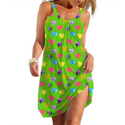 Women's Slip Dress Heart Shape Casual Beach Clothes Summer Woman  Seaside Skirt Streetwear Lady Soft Dresses Sleevesless Tops - Premium  from Shop1103877602 Store - Just $25.99! Shop now at Handbags Specialist Headquarter