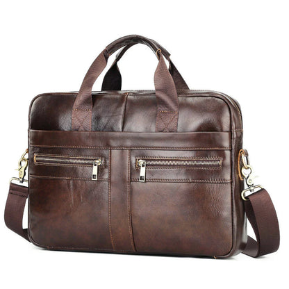 Men Genuine Leather Handbags Casual Leather Laptop Bags Male Business Travel Messenger Bags Men's Crossbody Shoulder Bag - Premium  from LACHIOUR Store - Just $169.99! Shop now at Handbags Specialist Headquarter