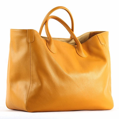 Oversized 41cm Big Women Tote Bag 100% Natural Leather Top Cow Hide Leather Handbag Luxury Lady Travel Bag Daily New - Premium Luggage Travel Bags from eprolo - Just $162.13! Shop now at Handbags Specialist Headquarter