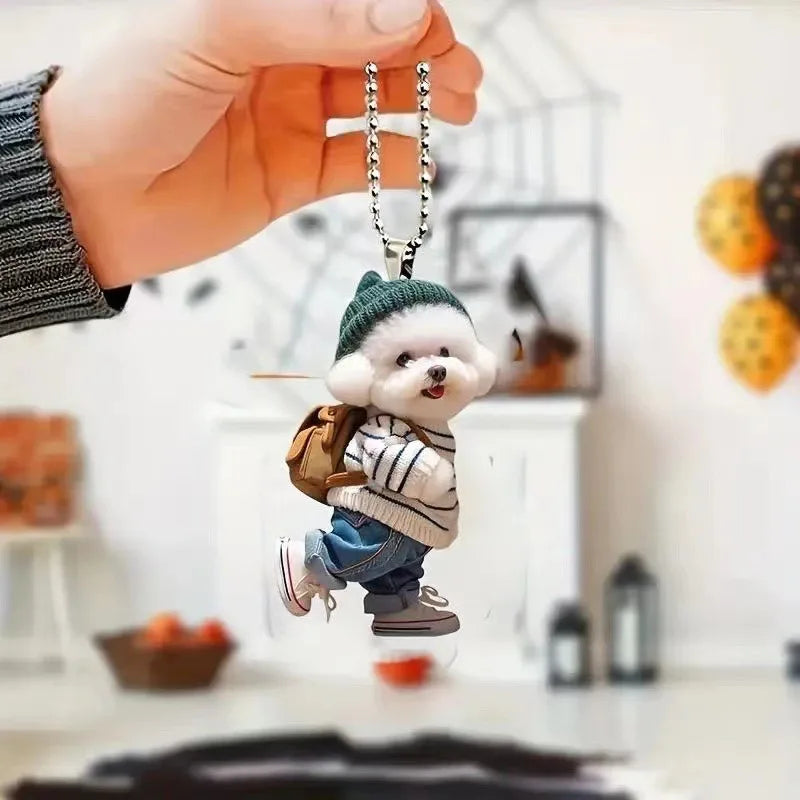 Creative Dog Backpack Keychain Pendant - Premium Keychains from Shop1103836706 Store - Just $14.99! Shop now at Handbags Specialist Headquarter