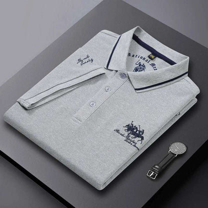 New Summer Korean Embroidered Polo Shirt Men's Luxury Top Casual Lapel Short Sleeve T-shirt Fashion Anti-wrinkle Men T Shirt - Premium Men's Polo shirt from Handbags Specialist Headquarter - Just $28.95! Shop now at Handbags Specialist Headquarter