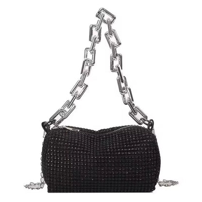 Rhinestone Bucket Bag - Glittering Evening Accessory - Premium Crossbody Bags from Shop1103841340 Store - Just $19.49! Shop now at Handbags Specialist Headquarter