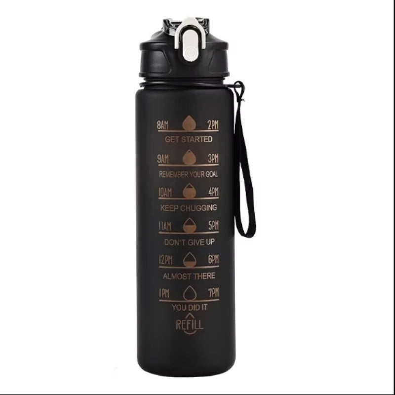 Sports Water Bottle with Time-Tracking Straw Leak Proof Locking Flip Cover for Easy Carry Ideal for Outdoor Adventures - Premium  from eprolo - Just $19.99! Shop now at Handbags Specialist Headquarter