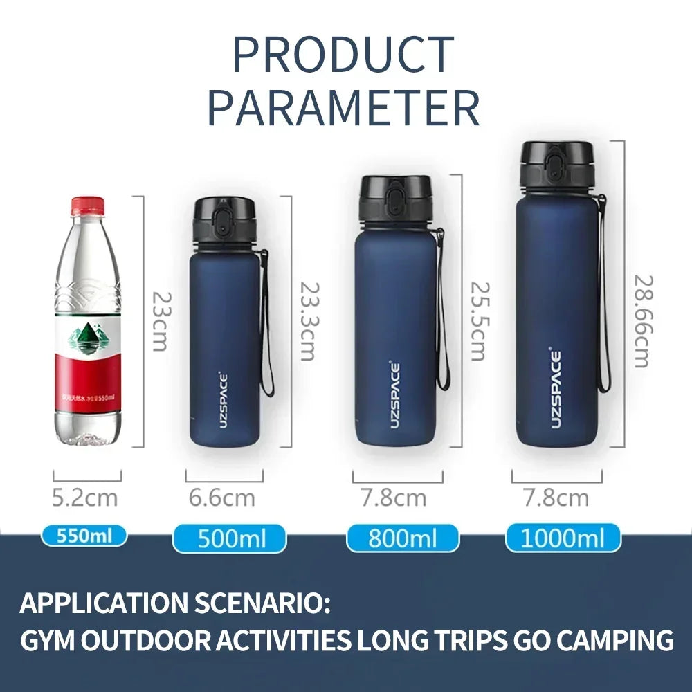 High Quality Water Bottle 500ML 1000ML BPA Free Leak Proof Portable for Adult Children Sports Gym Eco Friendly Drink Bottles - Premium Water Bottles from eprolo - Just $22.34! Shop now at Handbags Specialist Headquarter