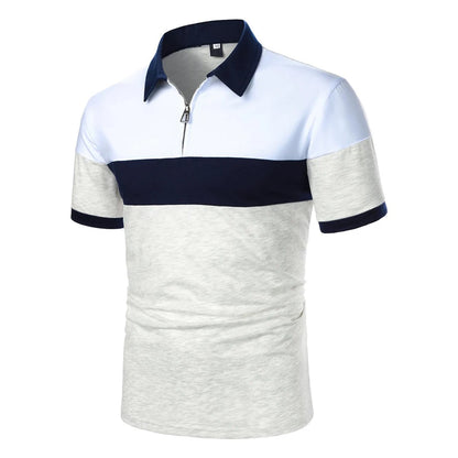 Men's Casual Striped Polo Shirt - Summer Style - Premium Men's Polo shirt from Handbags Specialist Headquarter - Just $29.98! Shop now at Handbags Specialist Headquarter