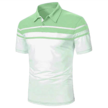 Men's Casual Striped Polo Shirt - Summer Style - Premium Men's Polo shirt from Handbags Specialist Headquarter - Just $29.98! Shop now at Handbags Specialist Headquarter