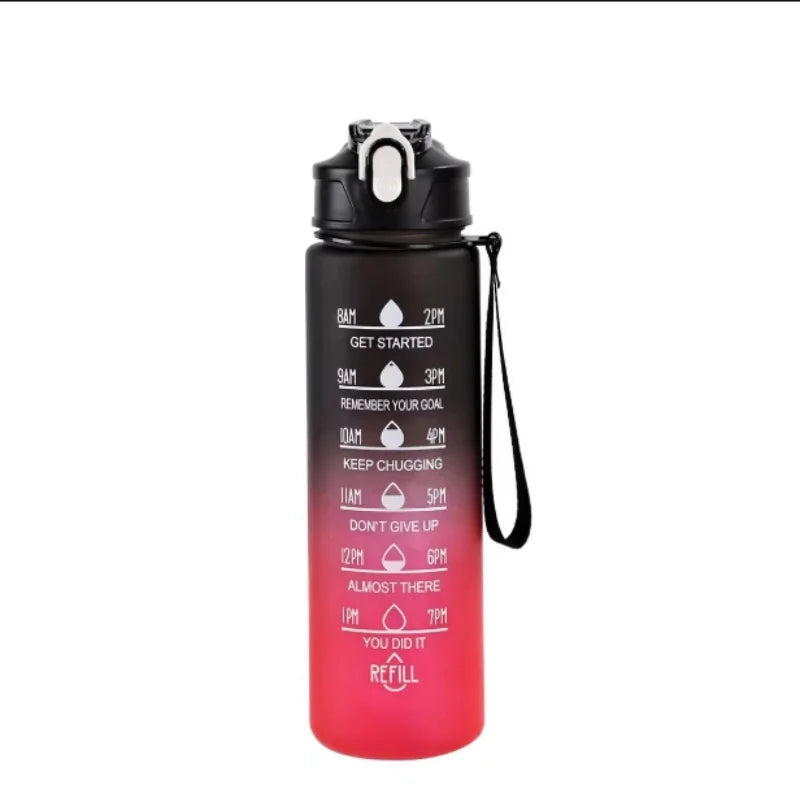 Sports Water Bottle with Time-Tracking Straw Leak Proof Locking Flip Cover for Easy Carry Ideal for Outdoor Adventures - Premium  from eprolo - Just $19.99! Shop now at Handbags Specialist Headquarter