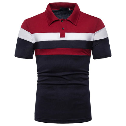 Men's Casual Striped Polo Shirt - Summer Style - Premium Men's Polo shirt from Handbags Specialist Headquarter - Just $29.98! Shop now at Handbags Specialist Headquarter