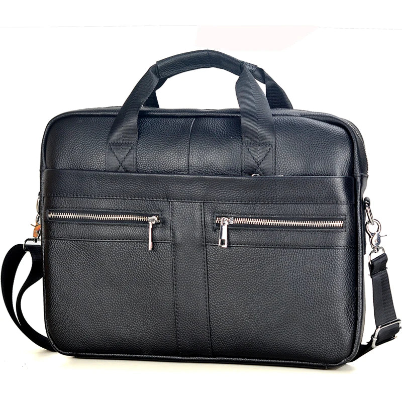 Men Genuine Leather Handbags Casual Leather Laptop Bags Male Business Travel Messenger Bags Men's Crossbody Shoulder Bag - Premium  from LACHIOUR Store - Just $169.99! Shop now at Handbags Specialist Headquarter