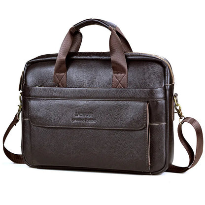 Men Genuine Leather Handbags Casual Leather Laptop Bags Male Business Travel Messenger Bags Men's Crossbody Shoulder Bag - Premium  from LACHIOUR Store - Just $169.99! Shop now at Handbags Specialist Headquarter