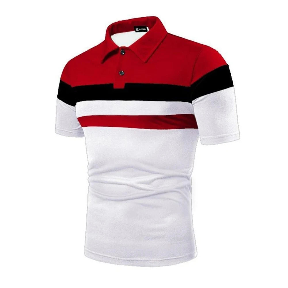 Men's Casual Striped Polo Shirt - Summer Style - Premium Men's Polo shirt from Handbags Specialist Headquarter - Just $29.98! Shop now at Handbags Specialist Headquarter
