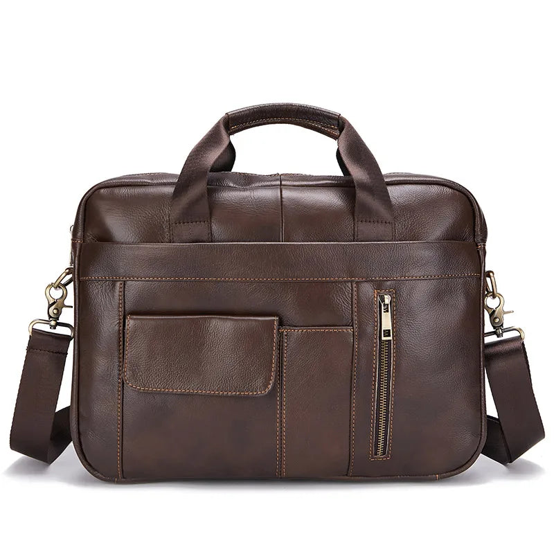 Men Genuine Leather Handbags Casual Leather Laptop Bags Male Business Travel Messenger Bags Men's Crossbody Shoulder Bag - Premium  from LACHIOUR Store - Just $169.99! Shop now at Handbags Specialist Headquarter