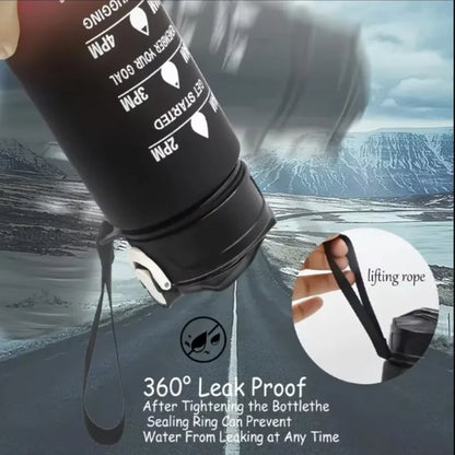 Sports Water Bottle with Time-Tracking Straw Leak Proof Locking Flip Cover for Easy Carry Ideal for Outdoor Adventures - Premium  from eprolo - Just $19.99! Shop now at Handbags Specialist Headquarter