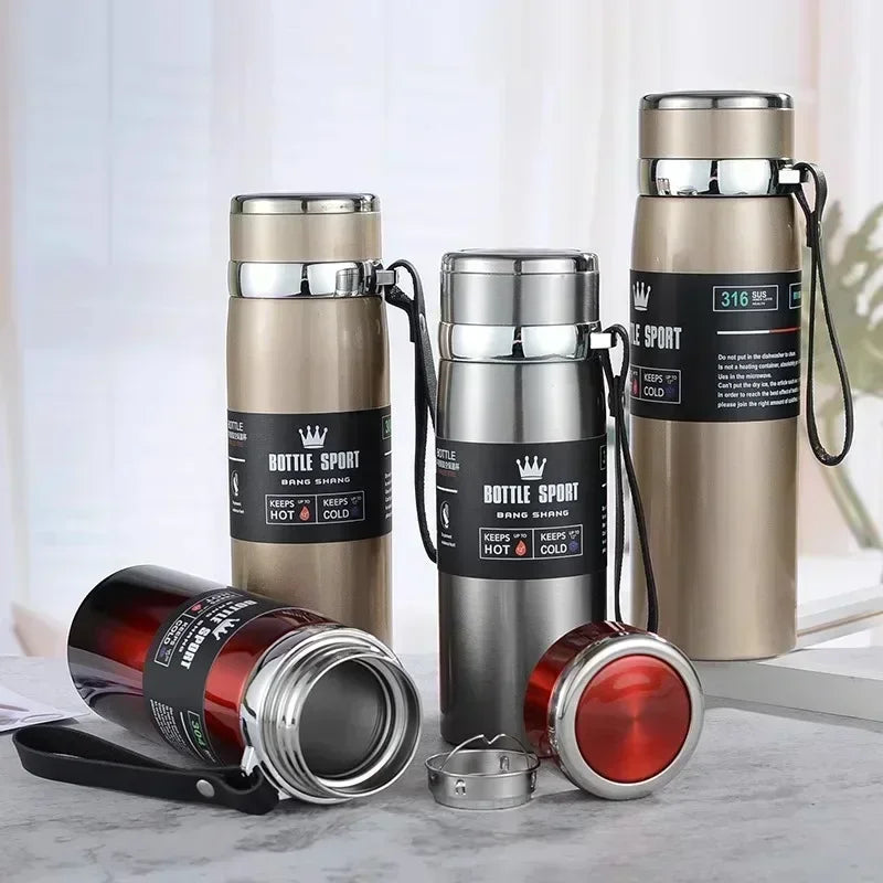 1L Thermal Water Bottle Keep Cold and Hot Water Bottle Thermos for Coffee Tea Vacuum Flasks Stainless Steel Thermos Bottle - Premium Water Bottles from eprolo - Just $23.99! Shop now at Handbags Specialist Headquarter