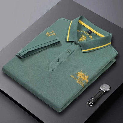 New Summer Korean Embroidered Polo Shirt Men's Luxury Top Casual Lapel Short Sleeve T-shirt Fashion Anti-wrinkle Men T Shirt - Premium Men's Polo shirt from Handbags Specialist Headquarter - Just $28.95! Shop now at Handbags Specialist Headquarter