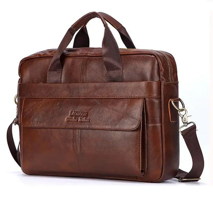 Men Genuine Leather Handbags Casual Leather Laptop Bags Male Business Travel Messenger Bags Men's Crossbody Shoulder Bag - Premium  from LACHIOUR Store - Just $169.99! Shop now at Handbags Specialist Headquarter