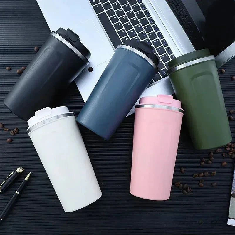 380/510ML Travel Stainless Steel Coffee Cup Thermal Mug Leak-Proof Thermos Bottle Tea Coffee Mug Vacuum Flask Insulated Cups Hot - Premium Water Bottles from Stone's Store - Just $22.99! Shop now at Handbags Specialist Headquarter