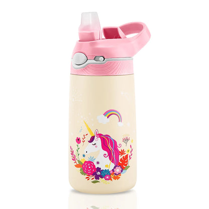 400ML Kids Water Bottle Cartoon Animal Children's Cup With Straw Stainless Steel Vacuum Flacks Thermos Bottle Thermal Mug Cups - Premium Water Bottles from eprolo - Just $28.75! Shop now at Handbags Specialist Headquarter