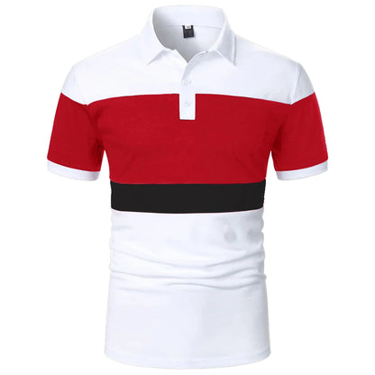 Men's Casual Striped Polo Shirt - Summer Style - Premium Men's Polo shirt from Handbags Specialist Headquarter - Just $29.98! Shop now at Handbags Specialist Headquarter