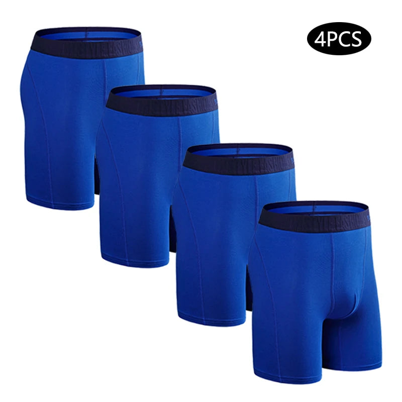 4pcs long boxers for men underwear plus size Men's panties sexy long leg underpants cotton Mens boxer shorts fashion male Trunk - Premium Men's underwear from eprolo - Just $46.95! Shop now at Handbags Specialist Headquarter