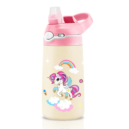 400ML Kids Water Bottle Cartoon Animal Children's Cup With Straw Stainless Steel Vacuum Flacks Thermos Bottle Thermal Mug Cups - Premium Water Bottles from eprolo - Just $28.75! Shop now at Handbags Specialist Headquarter