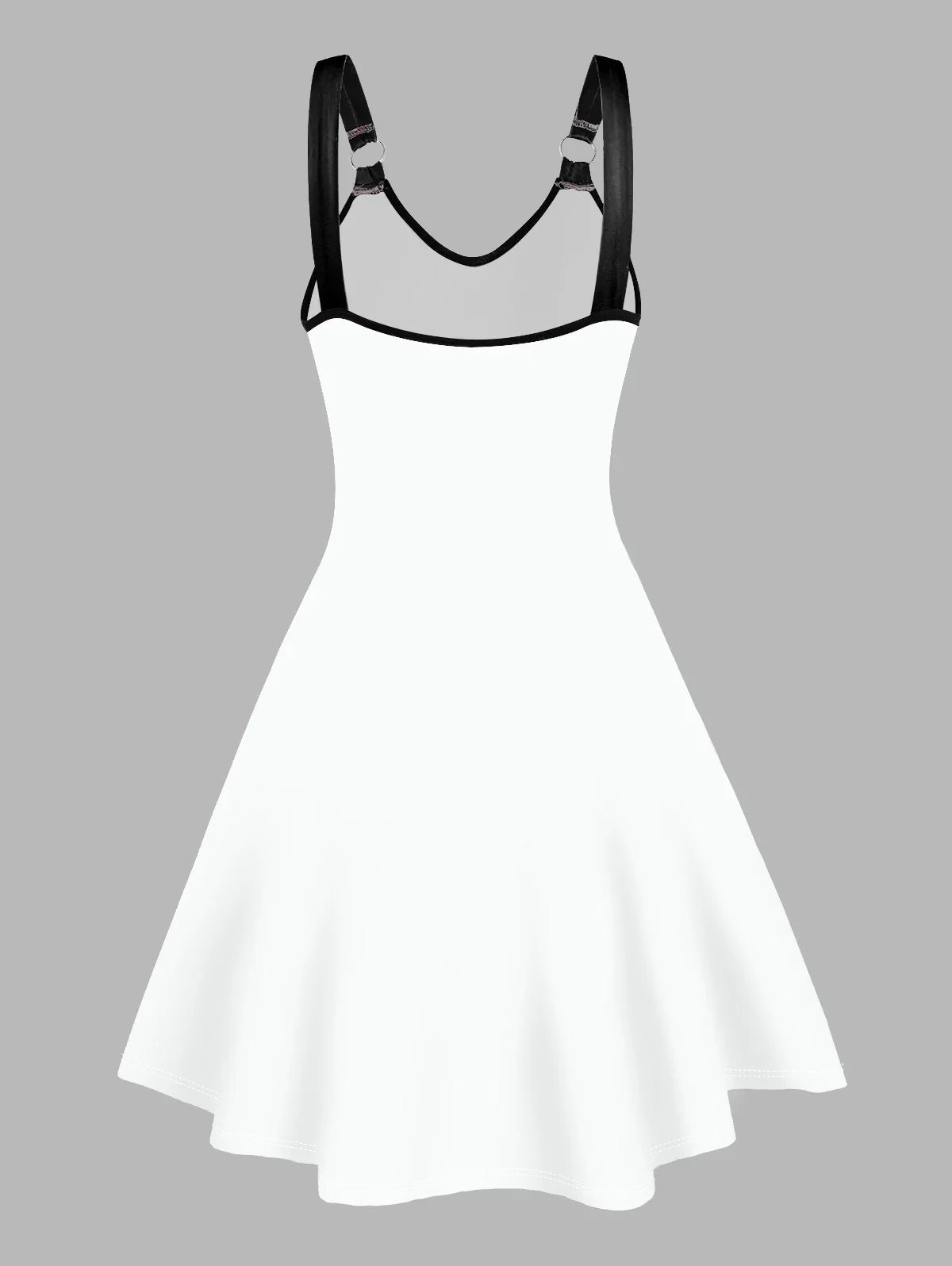 Dressfo Women's Summer Dresses Halloween Rose Injured Skull Print Hem - Premium  from Dressfo Gothic Clothing Store - Just $31.99! Shop now at Handbags Specialist Headquarter