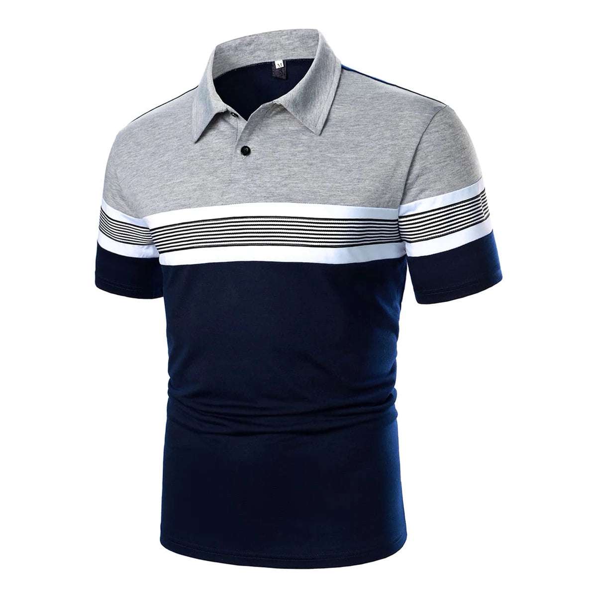 Men's Casual Striped Polo Shirt - Summer Style - Premium Men's Polo shirt from Handbags Specialist Headquarter - Just $29.98! Shop now at Handbags Specialist Headquarter