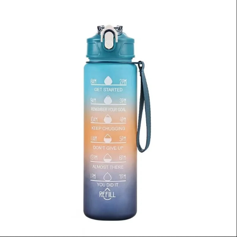 Sports Water Bottle with Time-Tracking Straw Leak Proof Locking Flip Cover for Easy Carry Ideal for Outdoor Adventures - Premium  from eprolo - Just $19.99! Shop now at Handbags Specialist Headquarter