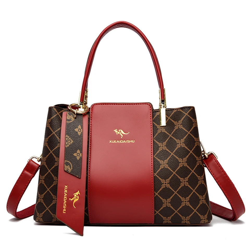 Luxury Handbag Fashion Print Large Capacity Soft Leather Women Shoulder Crossbody Bag Leisure Designer Ladies Purses and Handbag - Premium Handbags from eprolo - Just $64.45! Shop now at Handbags Specialist Headquarter