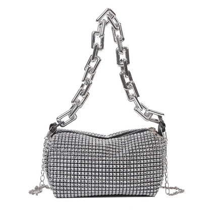 Rhinestone Bucket Bag - Glittering Evening Accessory - Premium Crossbody Bags from Shop1103841340 Store - Just $19.49! Shop now at Handbags Specialist Headquarter