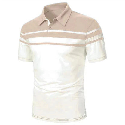 Men's Casual Striped Polo Shirt - Summer Style - Premium Men's Polo shirt from Handbags Specialist Headquarter - Just $29.98! Shop now at Handbags Specialist Headquarter