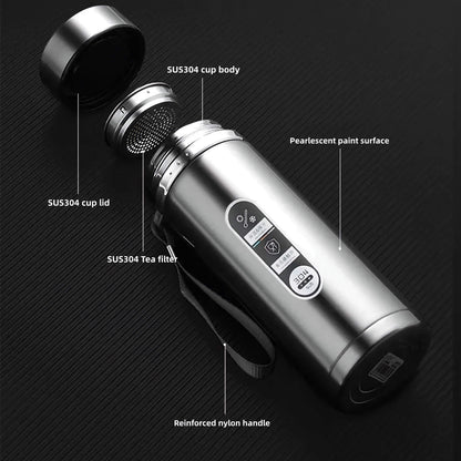 500ml–1L Stainless Steel Thermos Bottle – LED Temperature Display Vacuum Flask