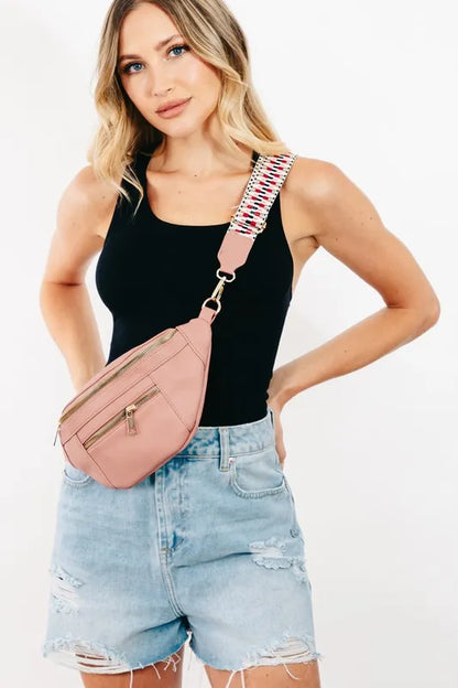 Fame PU Leather Crossbody Bag with Removable Strap - Premium Crossbody Bag from Trendsi - Just $30.99! Shop now at Handbags Specialist Headquarter