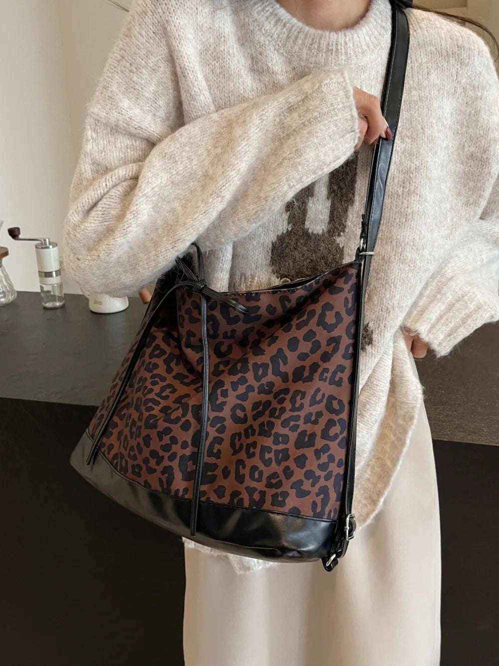 Leopard Dual Purpose Crossbody Bag - Premium Crossbody Bag from Trendsi - Just $19.99! Shop now at Handbags Specialist Headquarter