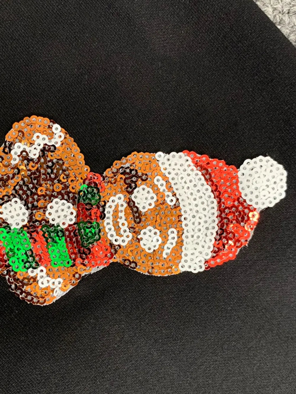 Sequin Gingerbread Man Long Sleeve Sweatshirt - Premium Men's Sweatshirts from Trendsi - Just $49.72! Shop now at Handbags Specialist Headquarter