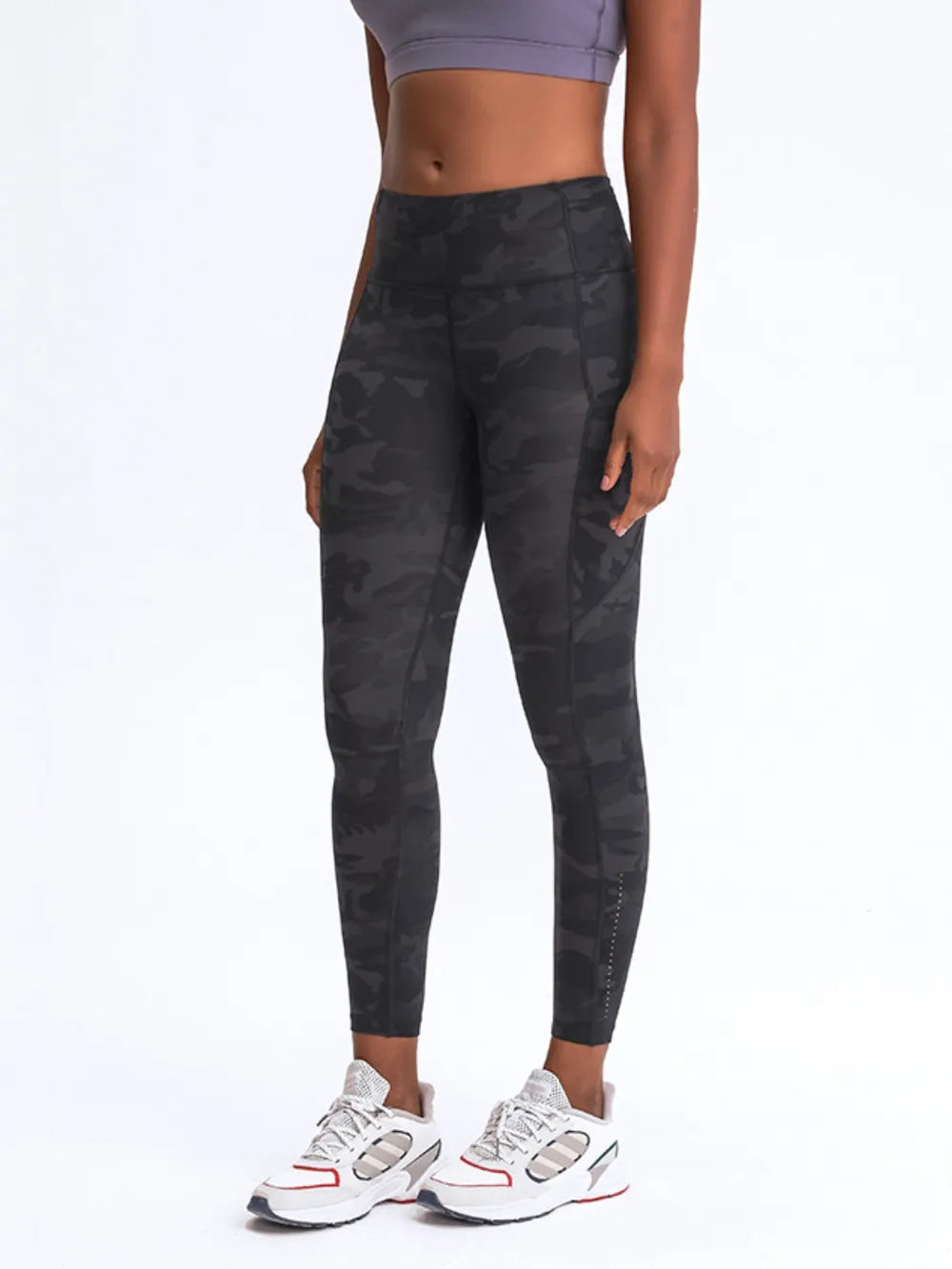 Millennia Wide Waistband Leggings with Pockets - Premium Leggings from Trendsi - Just $67.08! Shop now at Handbags Specialist Headquarter