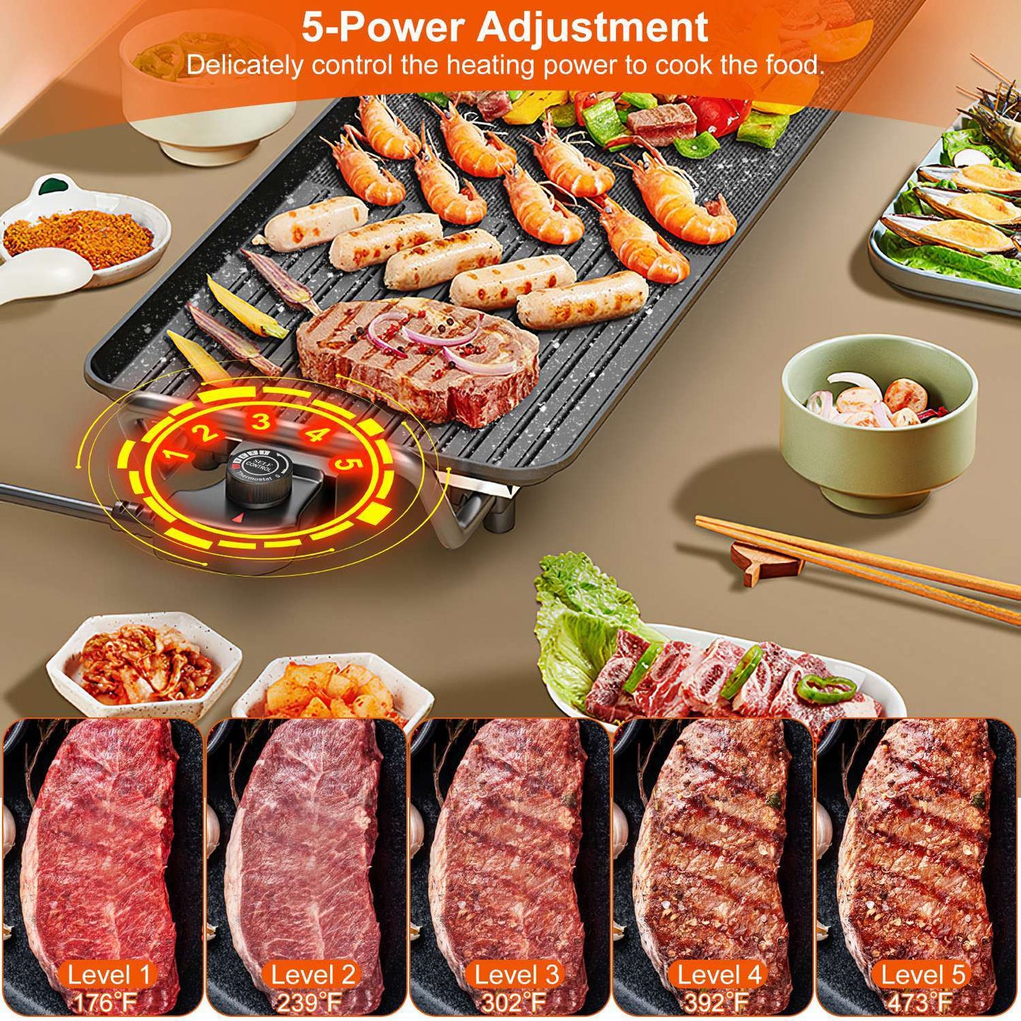 GrillMaster 5000: Indoor/Outdoor Electric BBQ Griddle