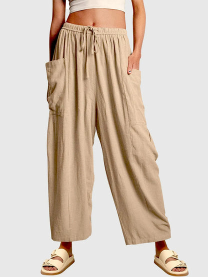 Full Size Wide Leg Pants with Pockets - Premium Women Pants from Trendsi - Just $42.99! Shop now at Handbags Specialist Headquarter