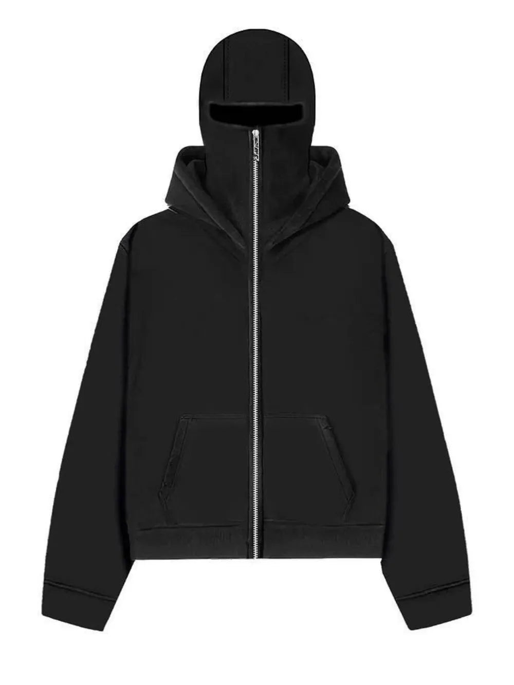 Men's Zip Up Long Sleeve Hoodie with Mask - Premium Men's Sweatshirts from Trendsi - Just $37.46! Shop now at Handbags Specialist Headquarter