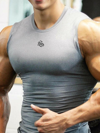 Men's Plus Size Round Neck Tank.