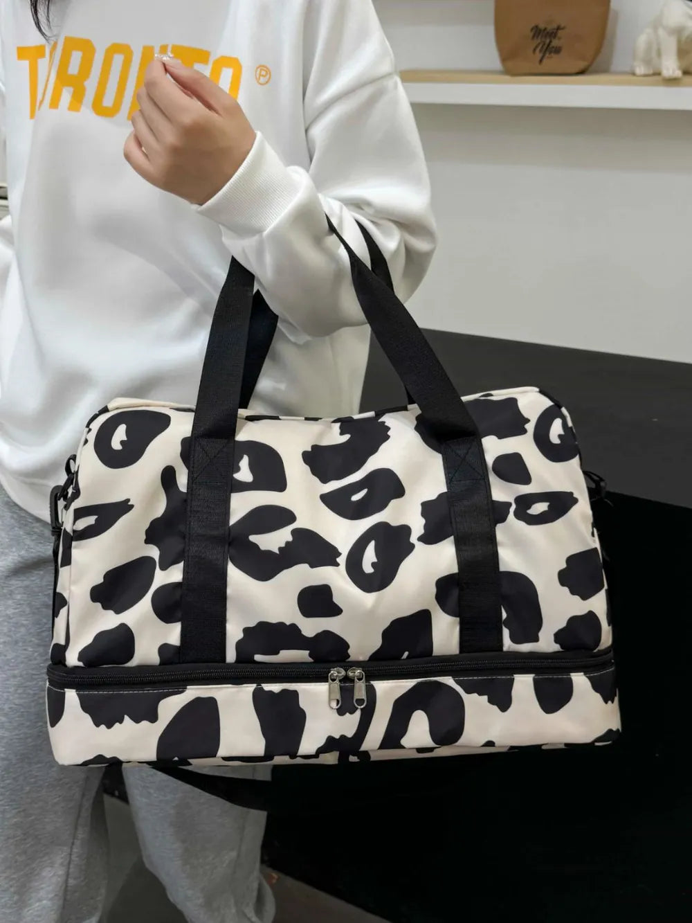 Oxford Cloth Leopard Travel Bag - Premium travel-bag from Trendsi - Just $39.99! Shop now at Handbags Specialist Headquarter