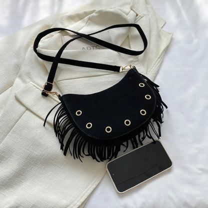Fringe Detail Crossbody Bag - Premium Handbags from Trendsi - Just $19.99! Shop now at Handbags Specialist Headquarter
