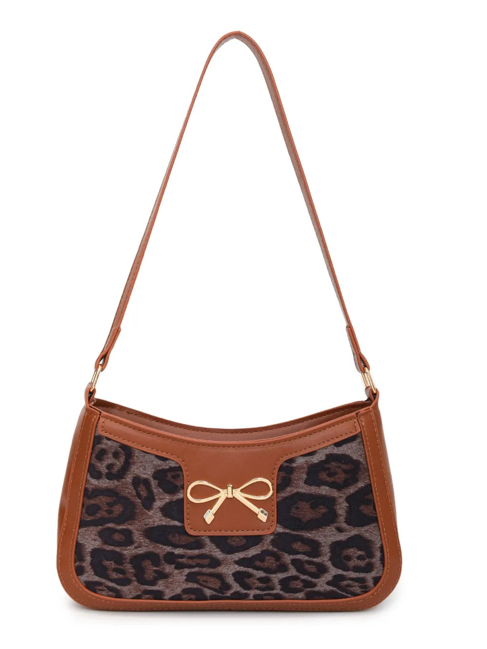 Bow Leopard PU Leather Handbag - Premium handbags from Trendsi - Just $18.99! Shop now at Handbags Specialist Headquarter